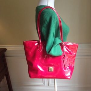 Pink Dooney & Bourke Patent Leather Tote! SPRING!